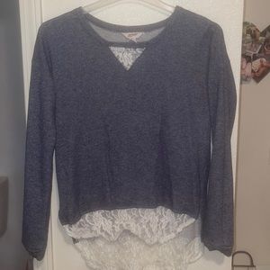Blue long sleeve with lace!